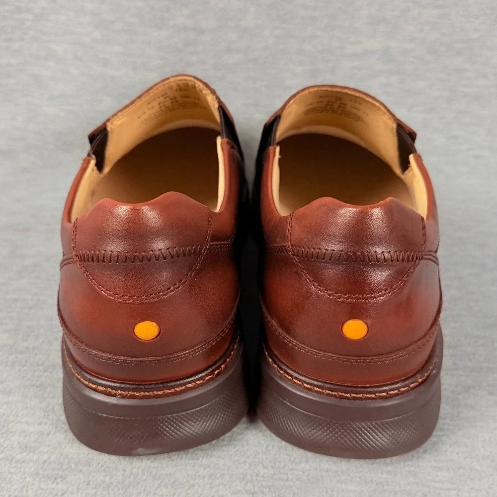 Samuel Hubbard Rafael Slip On Loafers Mens 12 XW Brown Whiskey Leather Shoes